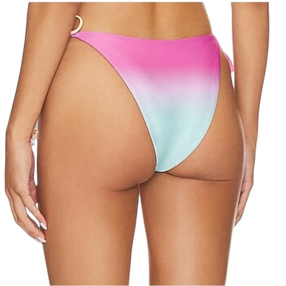 L*Space Hanna Montazami Devon Ombre String Bikini Bottom XL NWT